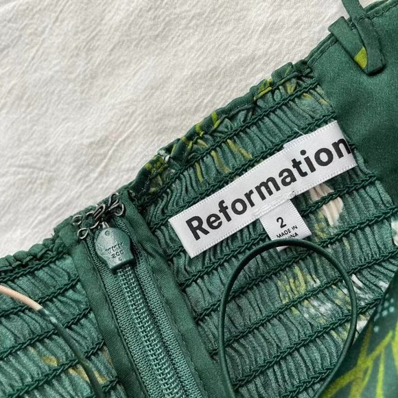 Reformation Green Floral Maxi Dress - Picture 8 of 11